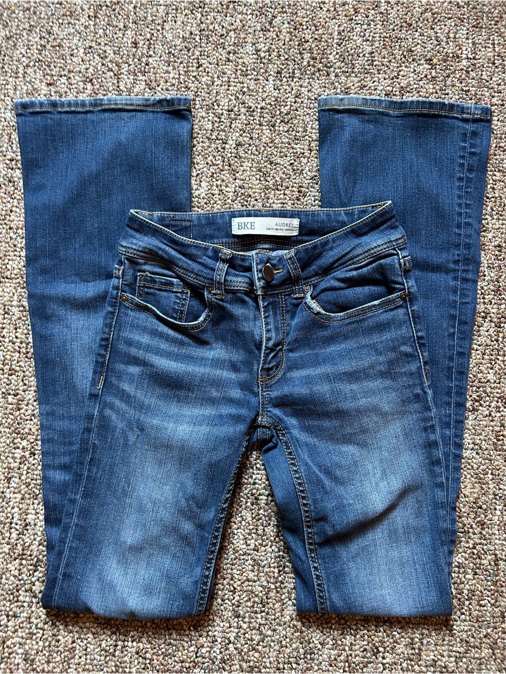 BKE Audrey Bootcut Dark Mid-Rise Slim Fit Jeans
